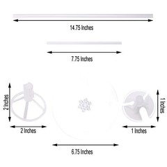 CLEAR 30″ tall Balloon Sticks Column Round Stand Holders Wedding Decorations