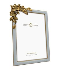 Vintage Grey Thin Boarder Floral Photo Frame / 4×6 In | For Vertical and