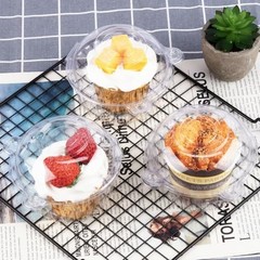 ct Cupcake Holders Individual Cupcake Containers, Disposable Clear Plastic 100