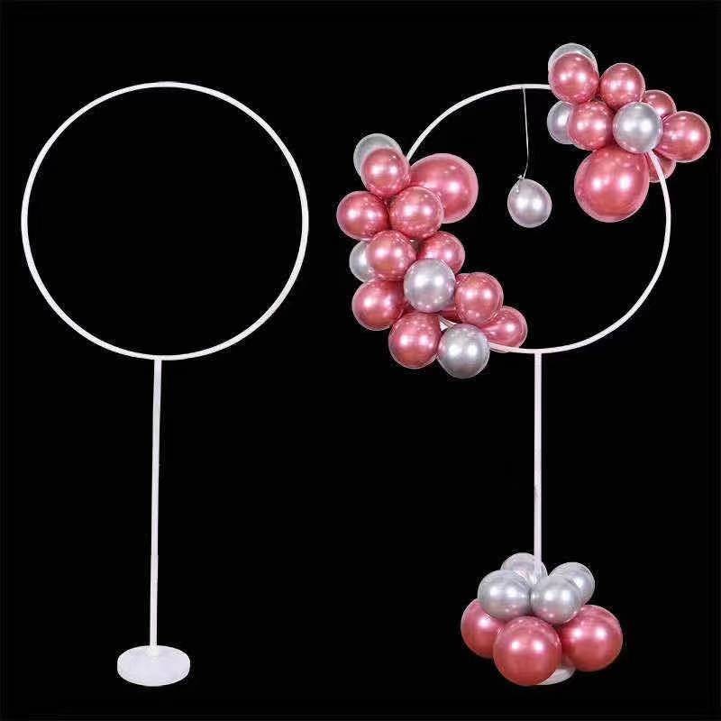 1set 163x69cm Wide Circle Balloon Column Base And Plastic Poles Balloon Arch …