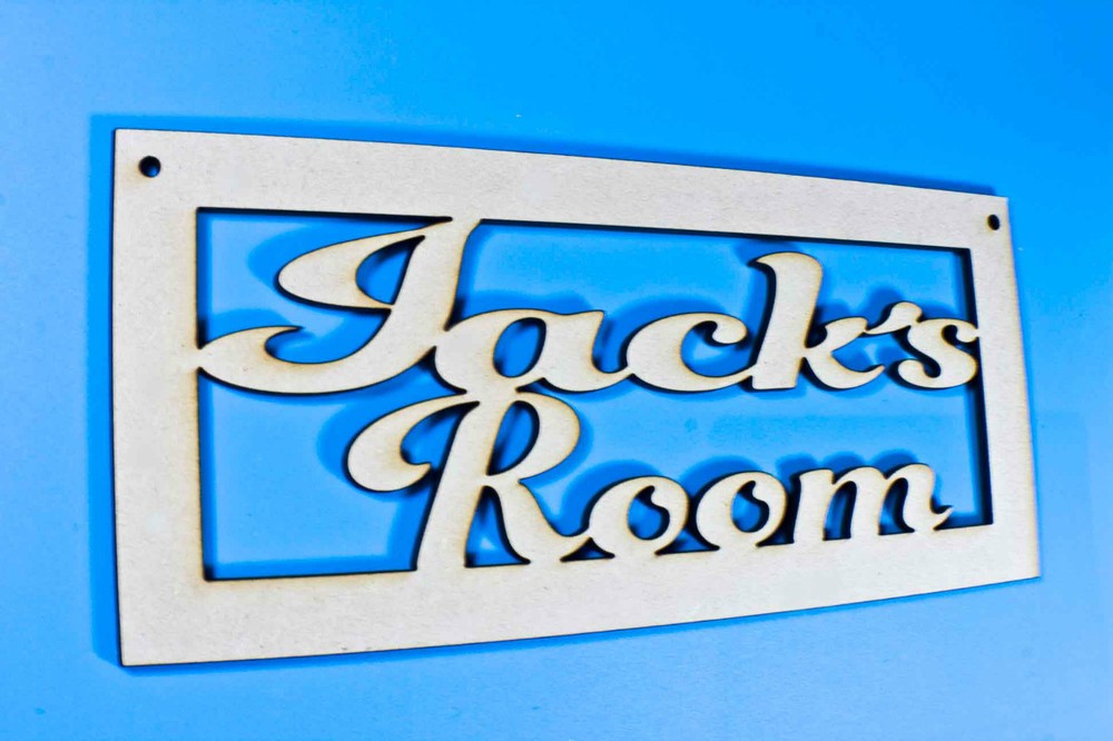 PERSONALISED CUSTOM RAW MDF WOOD KIDS FUN HOUSE DOOR ROOM NUMBER SIGNS PLAQUES