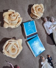 Vintage Wedding Cake Toppers Roses N More ! Early 60s