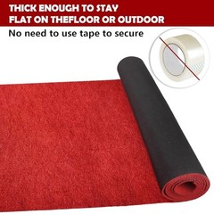 450 GSM Extra Thick Waterproof Red Carpet Runner for Events Decorations, 3X15