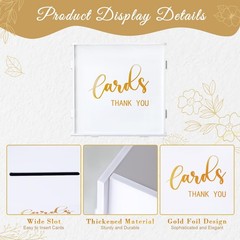 White Wedding Card Box Slot PVC Gift Card Box Holder Reception Money Envelope