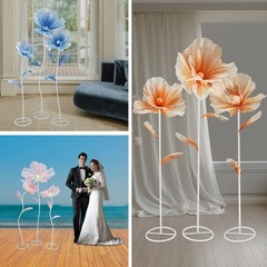 3PCS Giant Artificial Flower Decor for Wedding Background Artificial Flowers