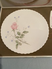 Vtg. Mikasa Cake Plate & Server ‘April Rose’ Bone China Narumi Japan New in Box