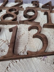 Rustic Wood Table Numbers 1-15 Freestanding Wedding Event Table Markers