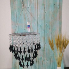1PC D22CM Hanger Assembled H50CM Centerpiece Frame Pink Pointed Pendant Acrylic