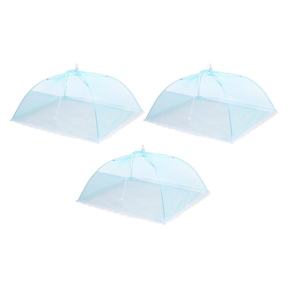3 Pcs Large and Tall Food Covers 17″ Mesh Food Covers for Outdoors, Blue