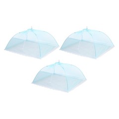 3 Pcs Large and Tall Food Covers 17″ Mesh Food Covers for Outdoors, Blue