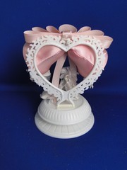New Vintage Wilton «Petite Elegance» Wedding CakeTop, Pink satin bells, 106-343