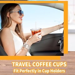 Pack Clear Plastic Cups with Lids and Straws,16 oz Disposable 50 16.0 ounces