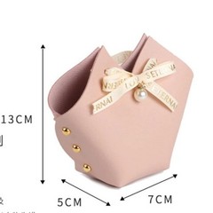 10PCS Wedding Favor Gift Bags Mini Handbag Candy Box Ribbon Party Packaging