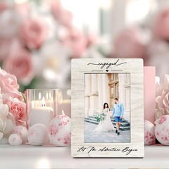 Wedding 4×6 Picture Frame, Engagement Photo Frames, Wedding Gifts for Wife Hu…