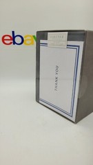 New Gartner Studios White Thank You Cards, White Blue Embossed 50 Count