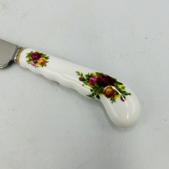 Vtg Royal Albert Old Country Roses Cake Knife Made In England Bone China 9.5”
