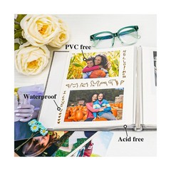 Vienrose 9.84×9.06 Inch Small Self-Adhesive Photo Album Linen C… FAST USA SHIP