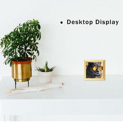 Picture Frames 4×4 Gold Square Photo Frames without Mat for Desk or Wall Deco…