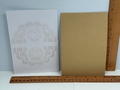 90+ Laser Cut Wedding Invitations Kit Envelopes White Pearlescent Brown Doves