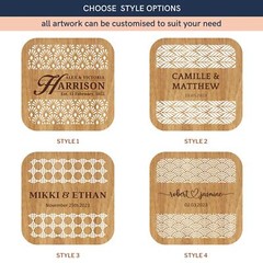 Personalised Wooden Wedding Card Wishing Box – Square