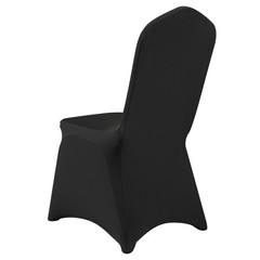 50PCS Stretch Spandex Folding Chair Covers Black Durable Decoration Formal
