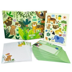 Master Lined Paper Set for Kids – Safari Animal Stationary with Multicolor