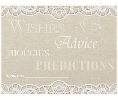 Country Lace Cards – 48 Pack – Rustic Wedding Decor Guest Book Alternative