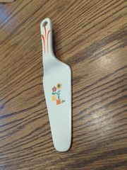 Vintage Decorative Porcelain Cake Server Cutter Holiday Wedding Birthday Etc.