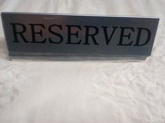 12 Pcs Table Top Reserved Sign Metal Reserved Table Tent Signs Double Sided Gues