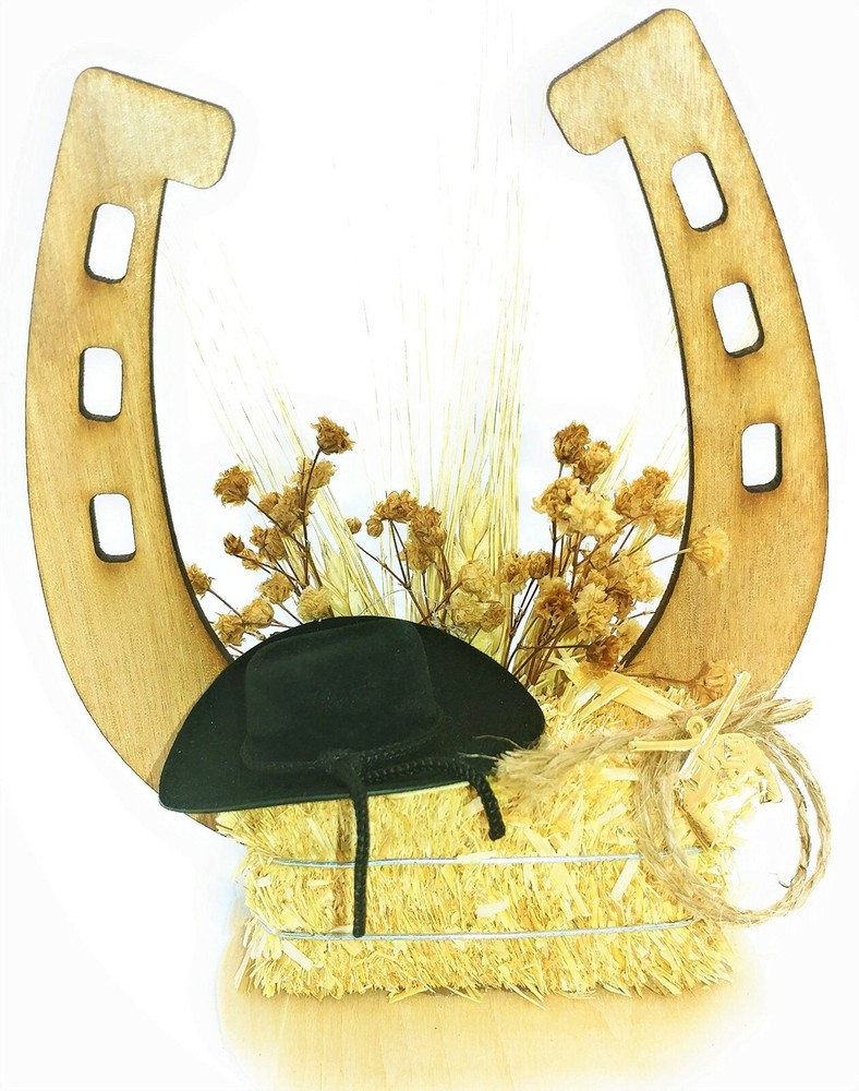 Western Wedding Cake Topper or Table Top Decoration WC9 HANDCRAFTED IN THE USA