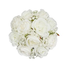 White Green Artificial Floral Balls Half Moon Flower Ball Wedding Table Decor