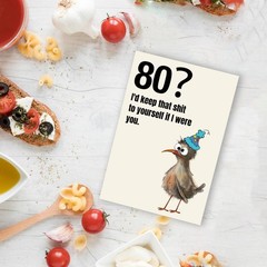 Cheeky 80 Year Old Birthday Card Gift, Funny 80th Birthday Card for Husband W…