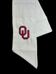 University of Oklahoma (OU) Cotton Wreath Sash (2 Logos) 40k Stitch SEC Graduate