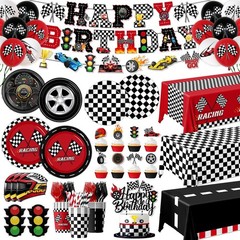 Race Car Birthday Party Decorations,185pcs Cars Birthday Decorations Plates a…