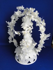 New Vintage Wilton «Lover’s Bower » Wedding Cake Top, kissing couple, 110-3006