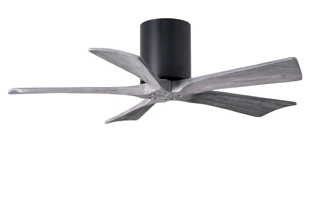 Matthews Fan IR5H-BK-BW-42 Irene-5H five-blade flush mount paddle fan in Matte B