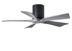 Matthews Fan IR5H-BK-BW-42 Irene-5H five-blade flush mount paddle fan in Matte B