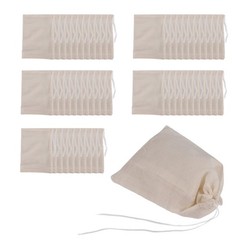 50 Pack Cotton Muslin Bags Multipurpose Drawstring Bags for Tea Jewelry3874