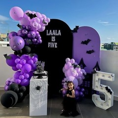 Balloons, 12 Inch Dark Purple Light Balloons with Metallic Purple Purple Black