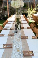 15 Burlap 100% Natural Jute Table Runner 14″x108″ inch Wedding Party USA Seller