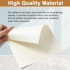 Silunkia 28 Sheets Cream Shimmer Cardstock 8.5 x 11 Off 28 Sheets,