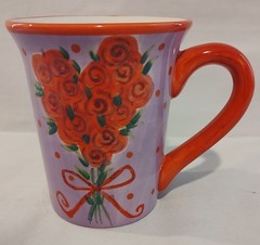 Certified International Tim Coffey Valentine Heart of Roses Mug – 12 oz. – EUC