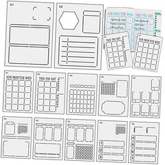12 Pieces Speedy Spreads Journal Stencil DIY Journal Templates Reusable Weekly