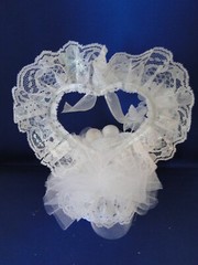 New Elegant Wedding Glittery Sparkling White Love Birds Cake topper with Heart