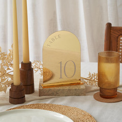 Beautiful Gold Wedding Table Numbers with Stands – Elegant Double Sided 5X7 Inch