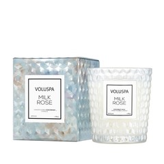 Voluspa Milk Rose Classic Candle Jar 6.5 Ounces 40 Hour Burn Time Coconut Wax