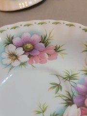 Royal Albert October Cosmos Teacup and Saucer: 1970 England Bone China-Mint