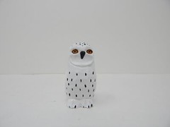 Snow Owl Cake Top Bride Groom Love Bird Winter Wedding Engage Carve Wood Statue