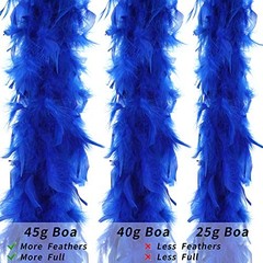 Feathers Boa – 2 Yards Boas for Adults,Wedding Royal Blue 45g