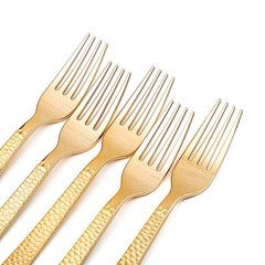 GOLD Elegant Designer Disposable Forks Wedding Party Catering Tableware Sale